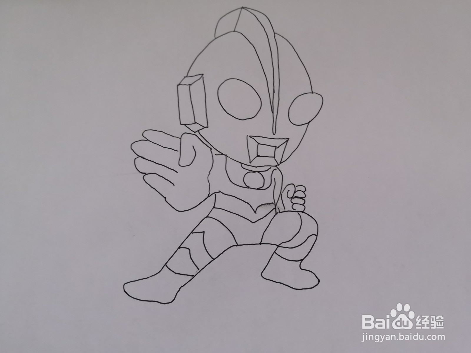 奥特曼简笔画彩色