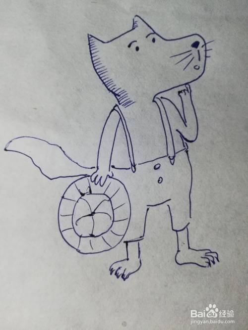 笨狼的故事简笔画图片 百度经验