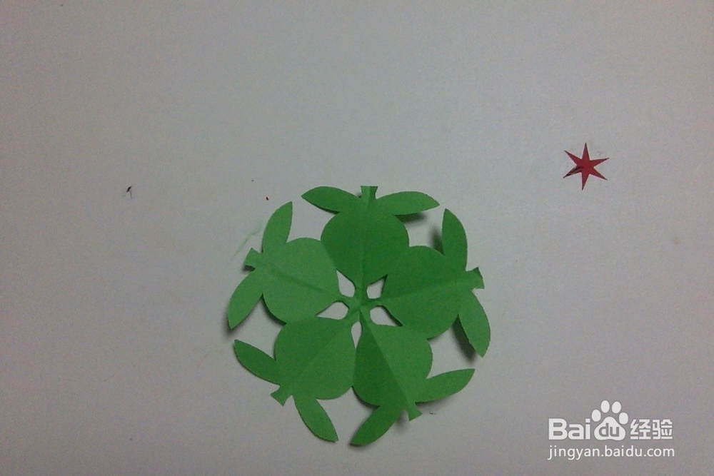 怎样剪桃子入门剪纸五角团花