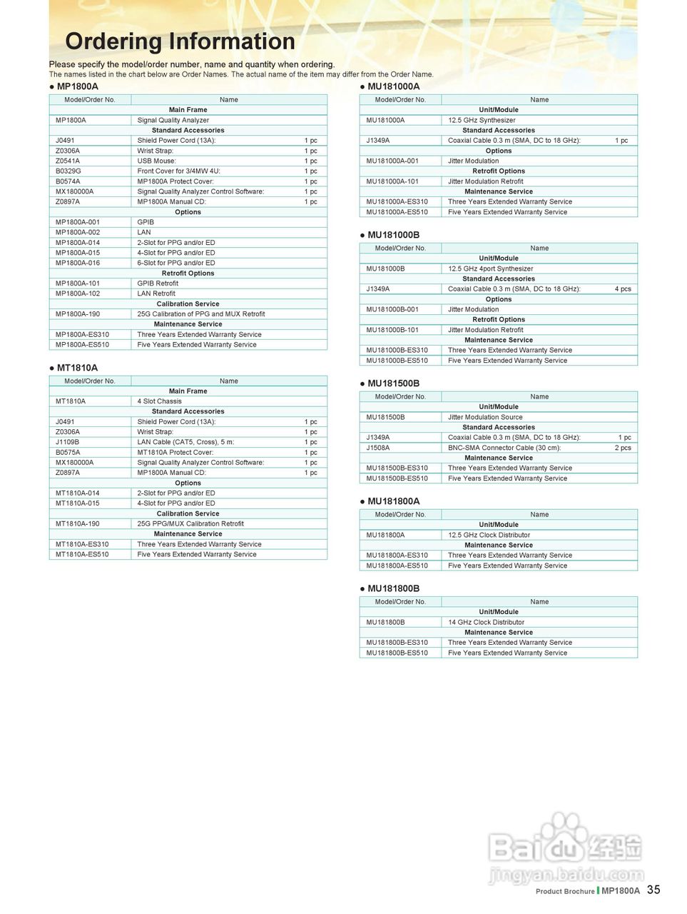 安立MP1800A系列信号质量分析仪说明书:[4]