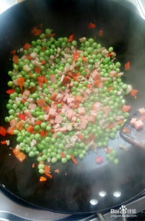 青豆香肠炒肉