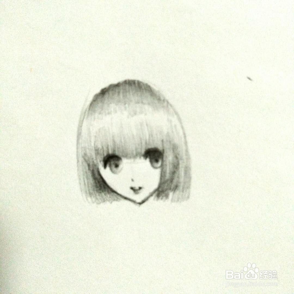 如何画一个卡通女孩头像