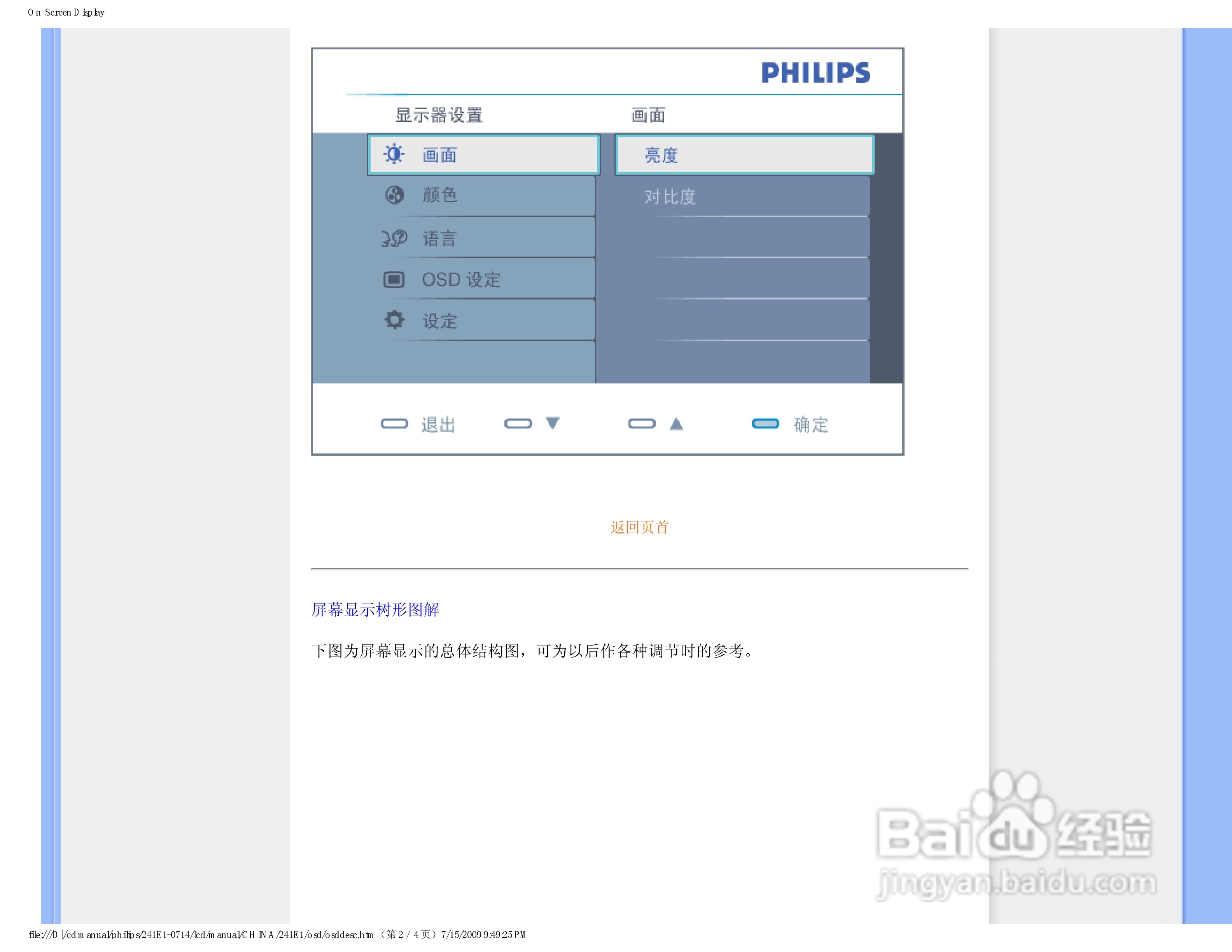 飞利浦241E1SW/93液晶显示器使用说明书:[7]