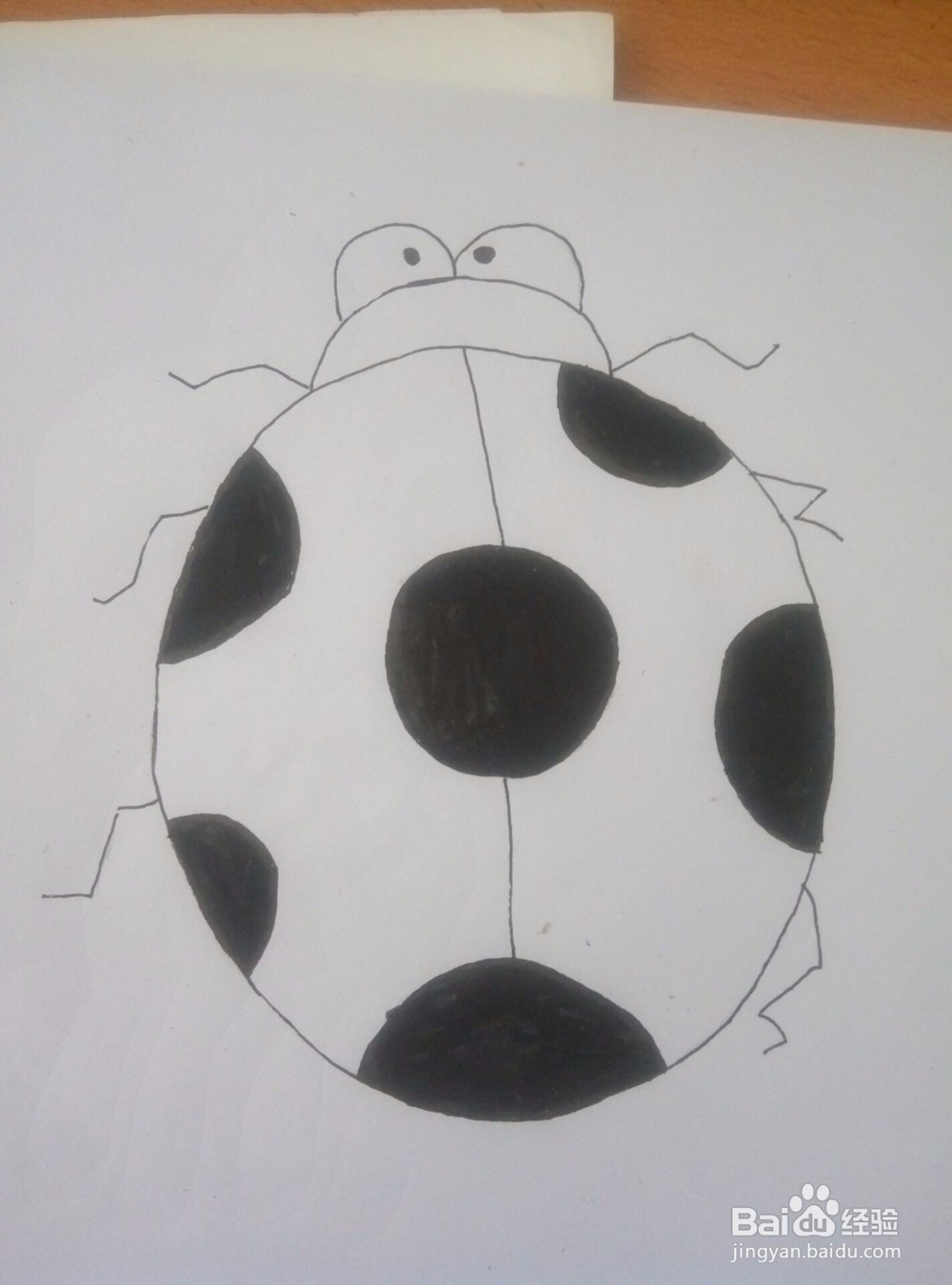 怎样画出可爱的七星瓢虫