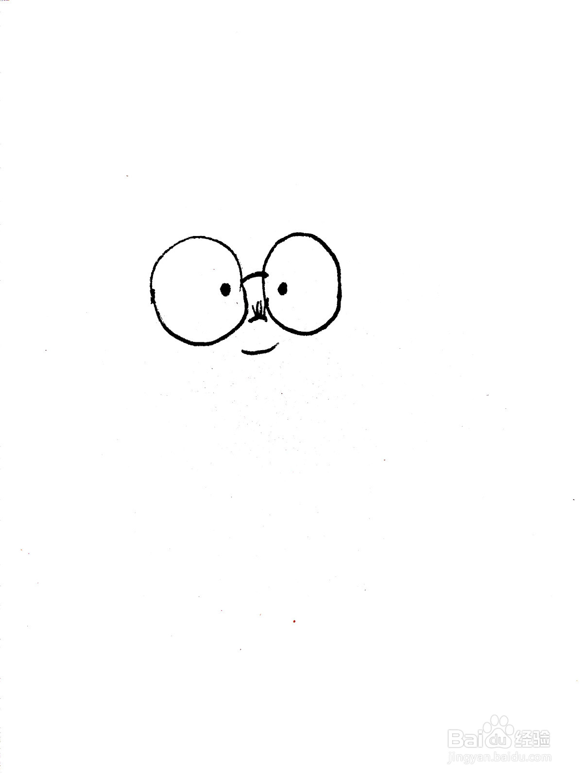 戴着眼镜的男孩线描画怎么画