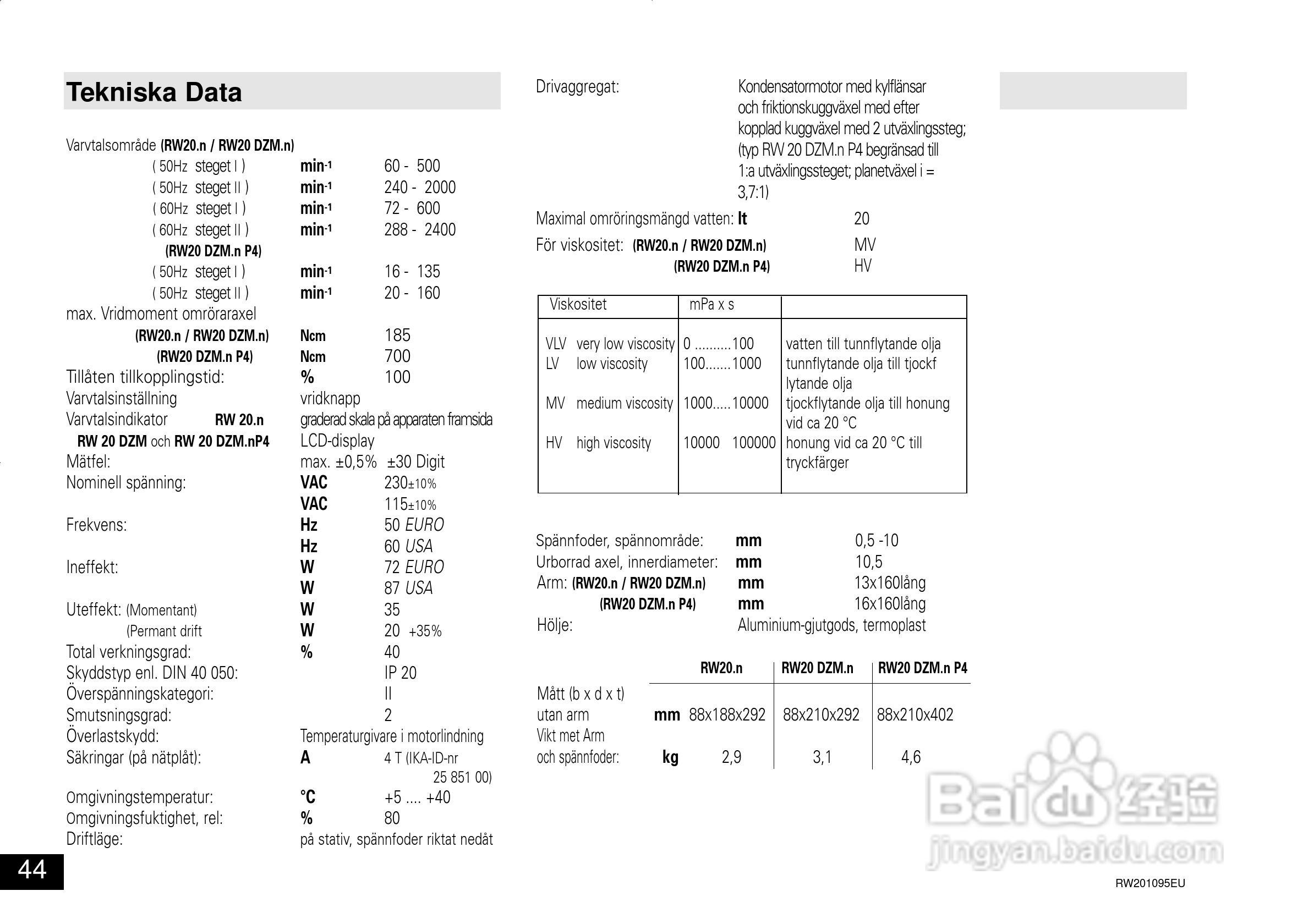 IKA RW 20 DZM.n 顶置式机械搅拌器使用说明书:[5]