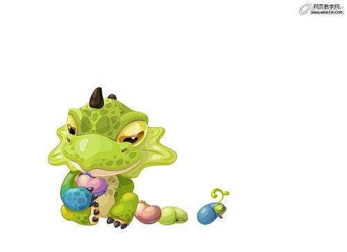 Flash矢量插图教程:绘制《小龙与花》插画