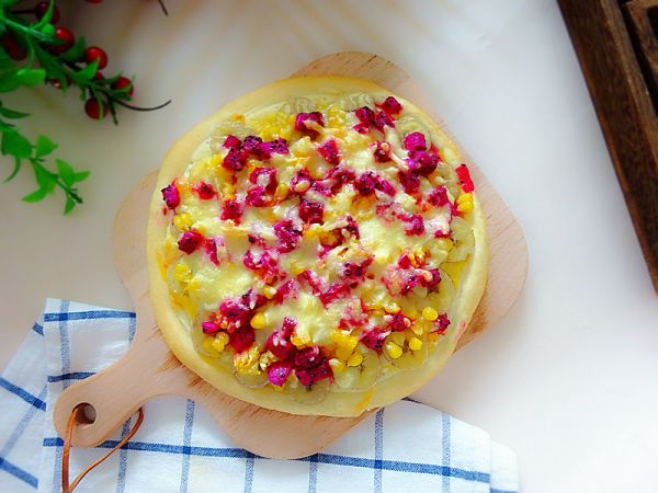 香甜清爽双拼水果披萨