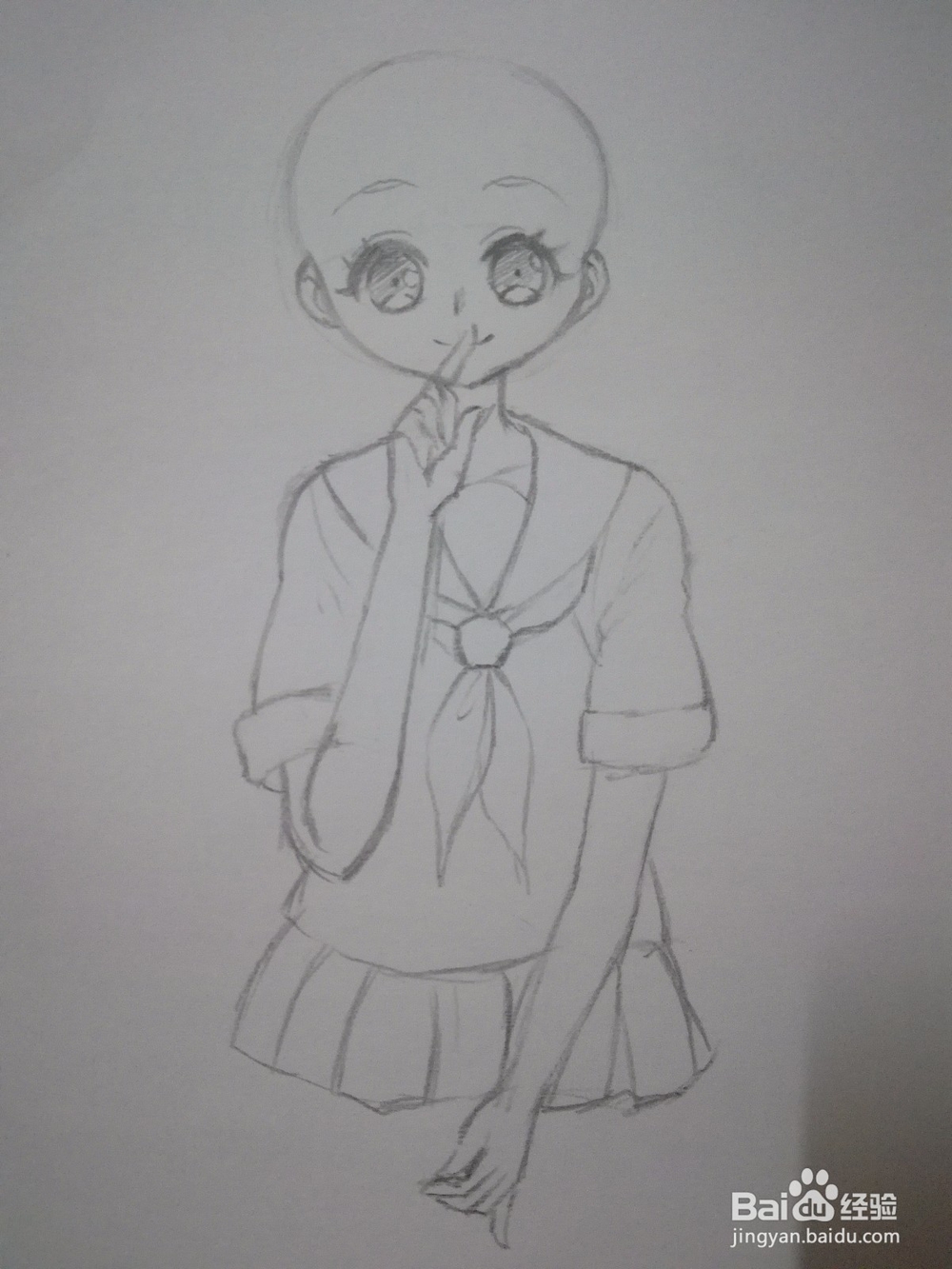 水手服漫画人物手绘自学教程