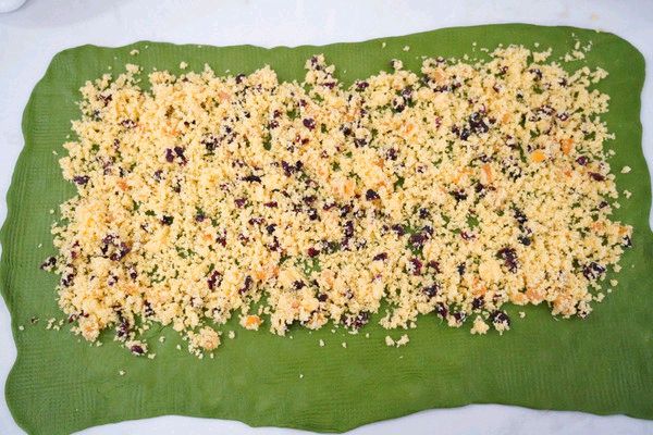 缤纷抹茶花环面包