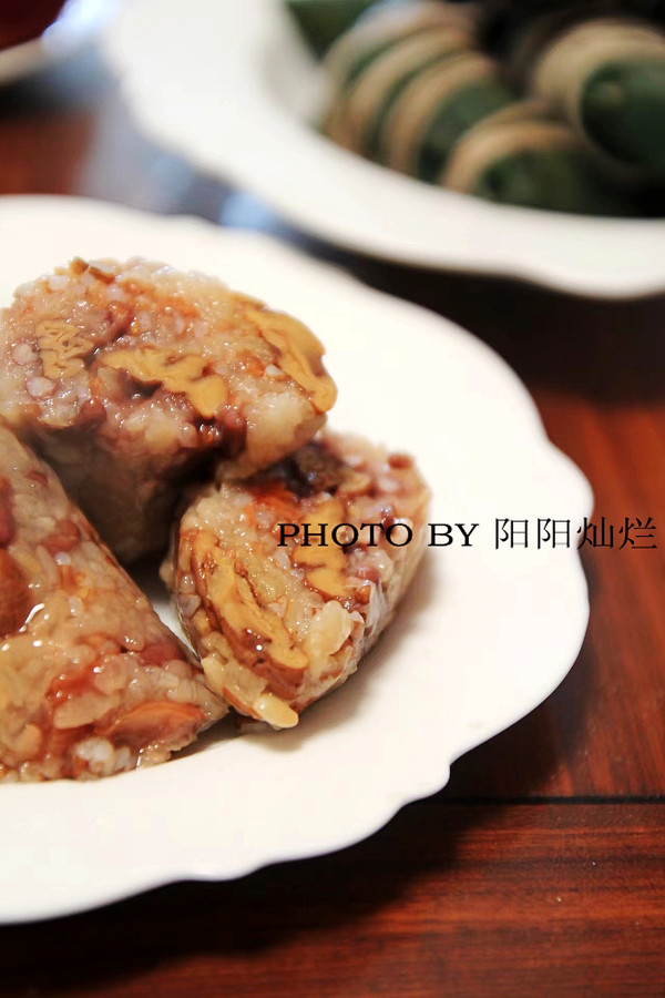 碧根果赤小豆红米粽子