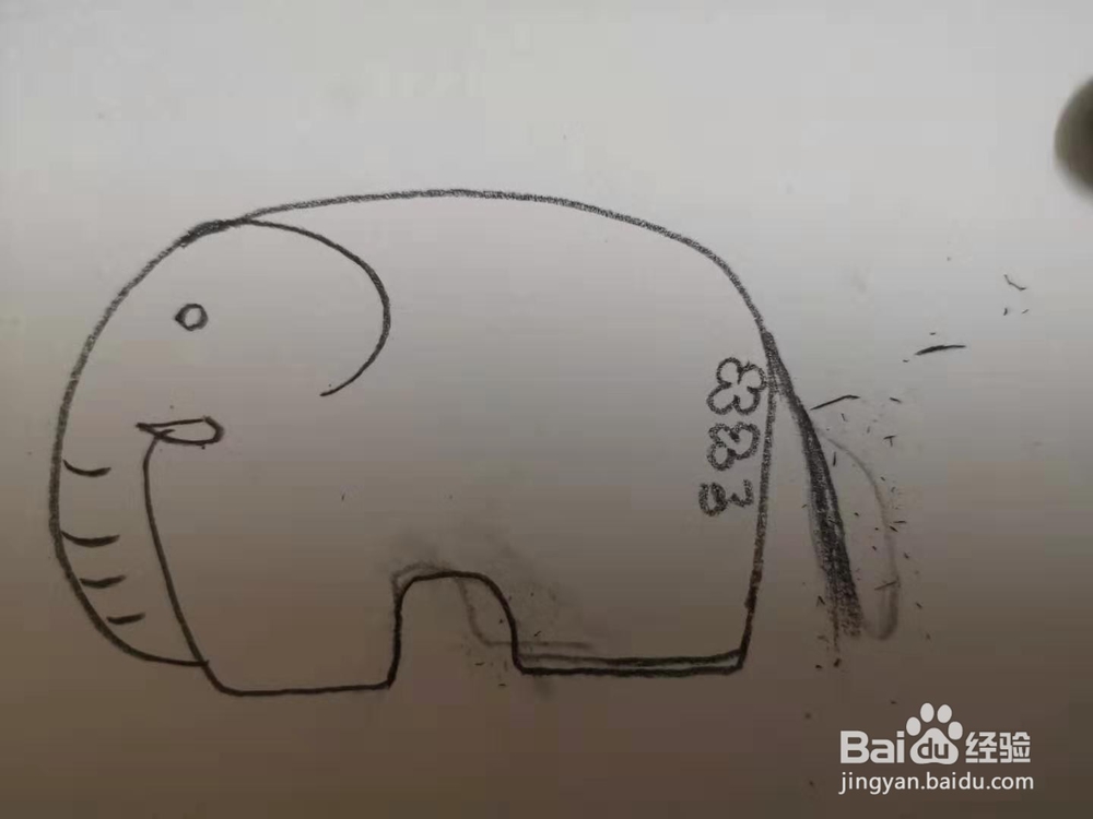 如何画简笔画的大象
