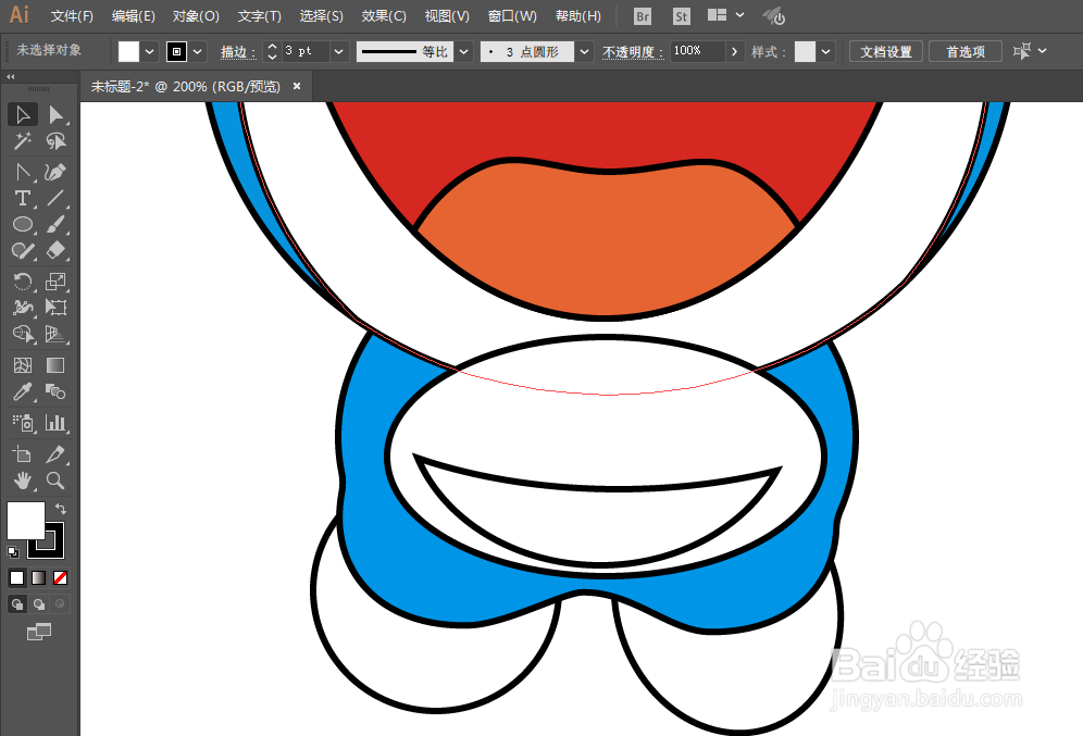 如何用ILLUSTRATOR绘制哆啦a梦