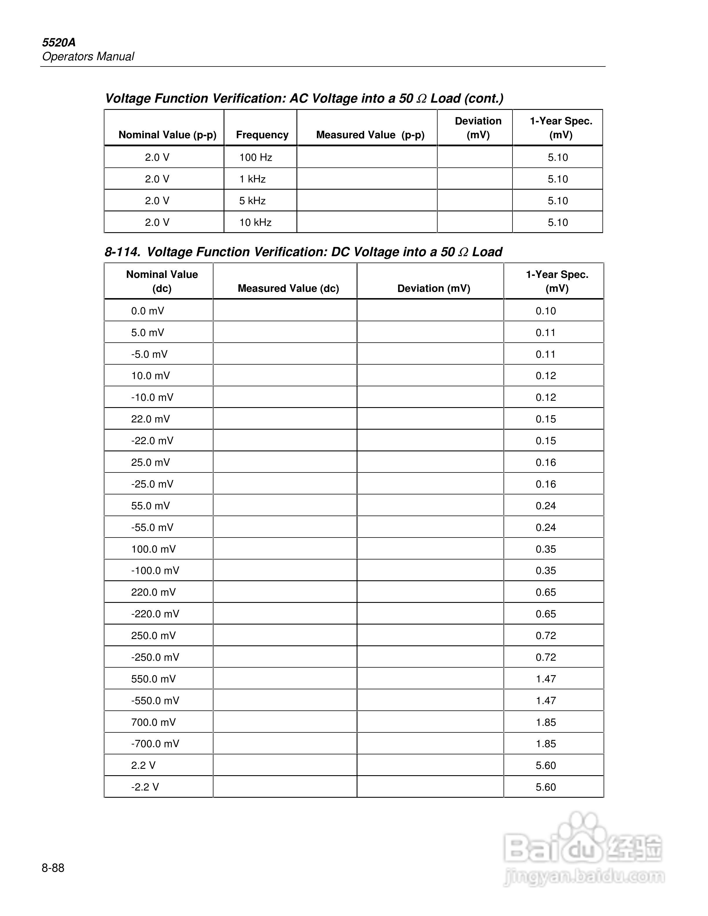 福禄克5520A校准器使用手册:[38]