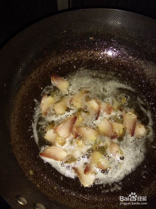 腊肉韭菜炒洋葱