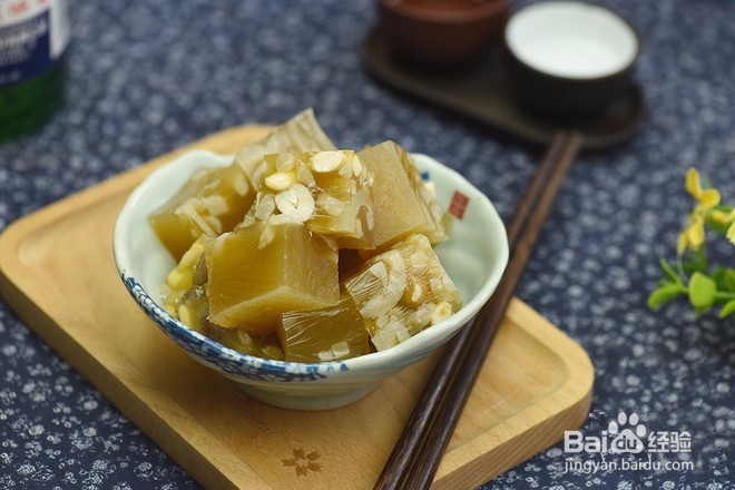 家庭美食花生黄豆皮冻