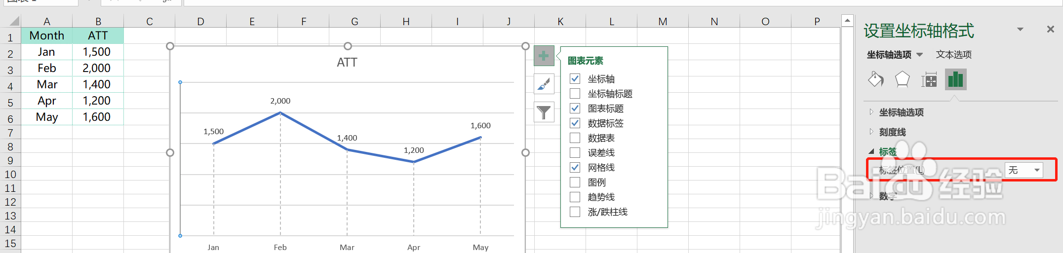 Excel如何为折线图表添加垂直线?