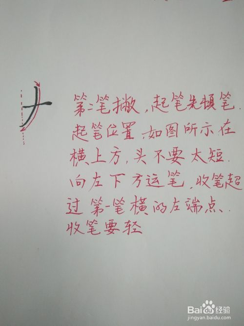 大的写法和笔顺 百度经验