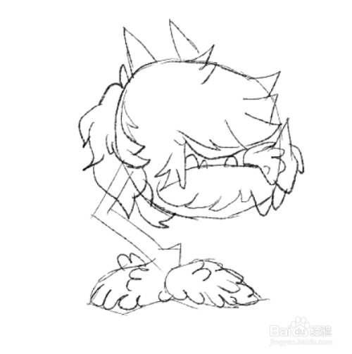 彩色简笔画植物大战僵尸冰龙草的画法