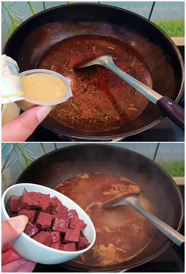 烩双色豆腐的做法