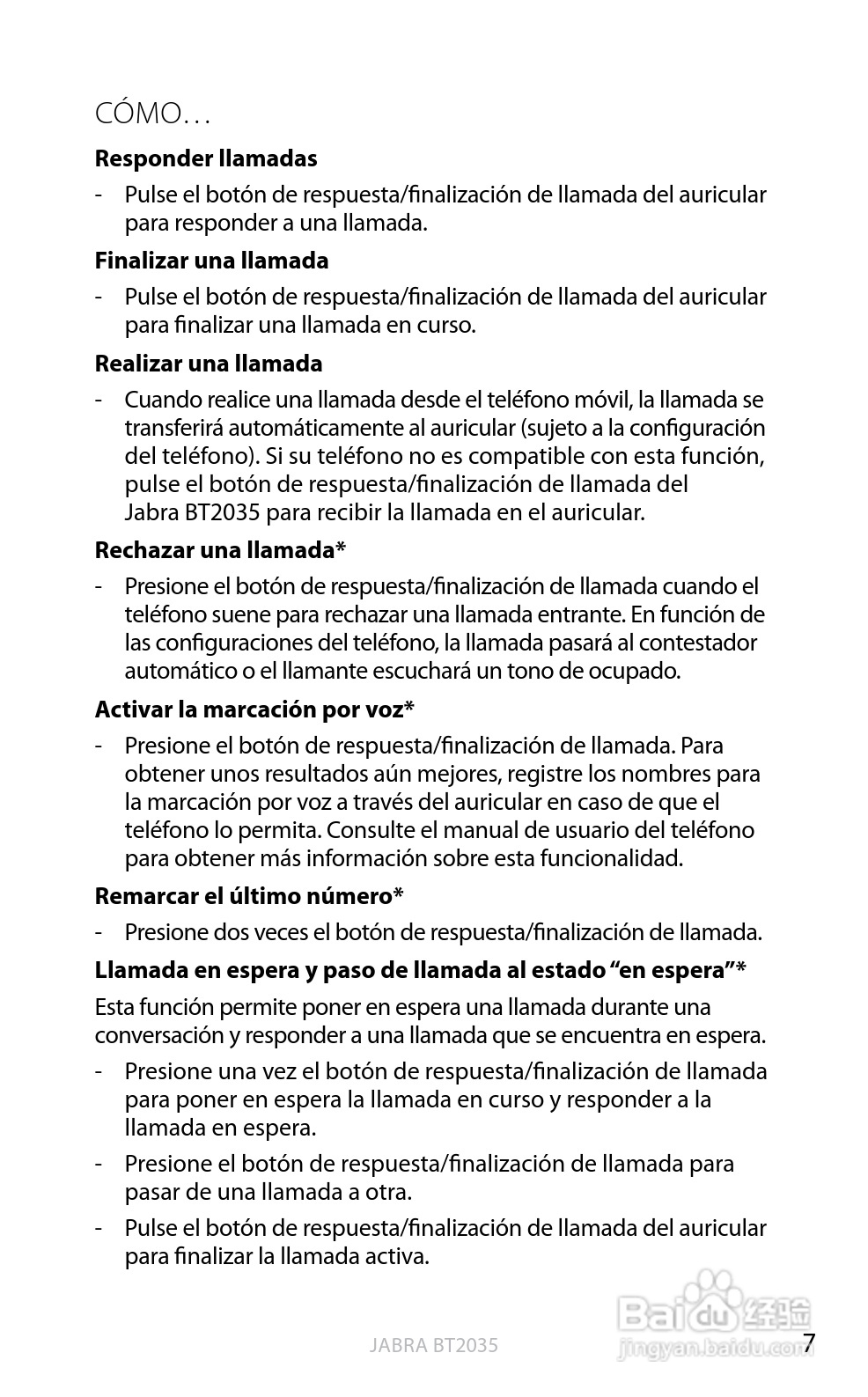 捷波朗BT2035蓝牙耳机使用说明书:[15]