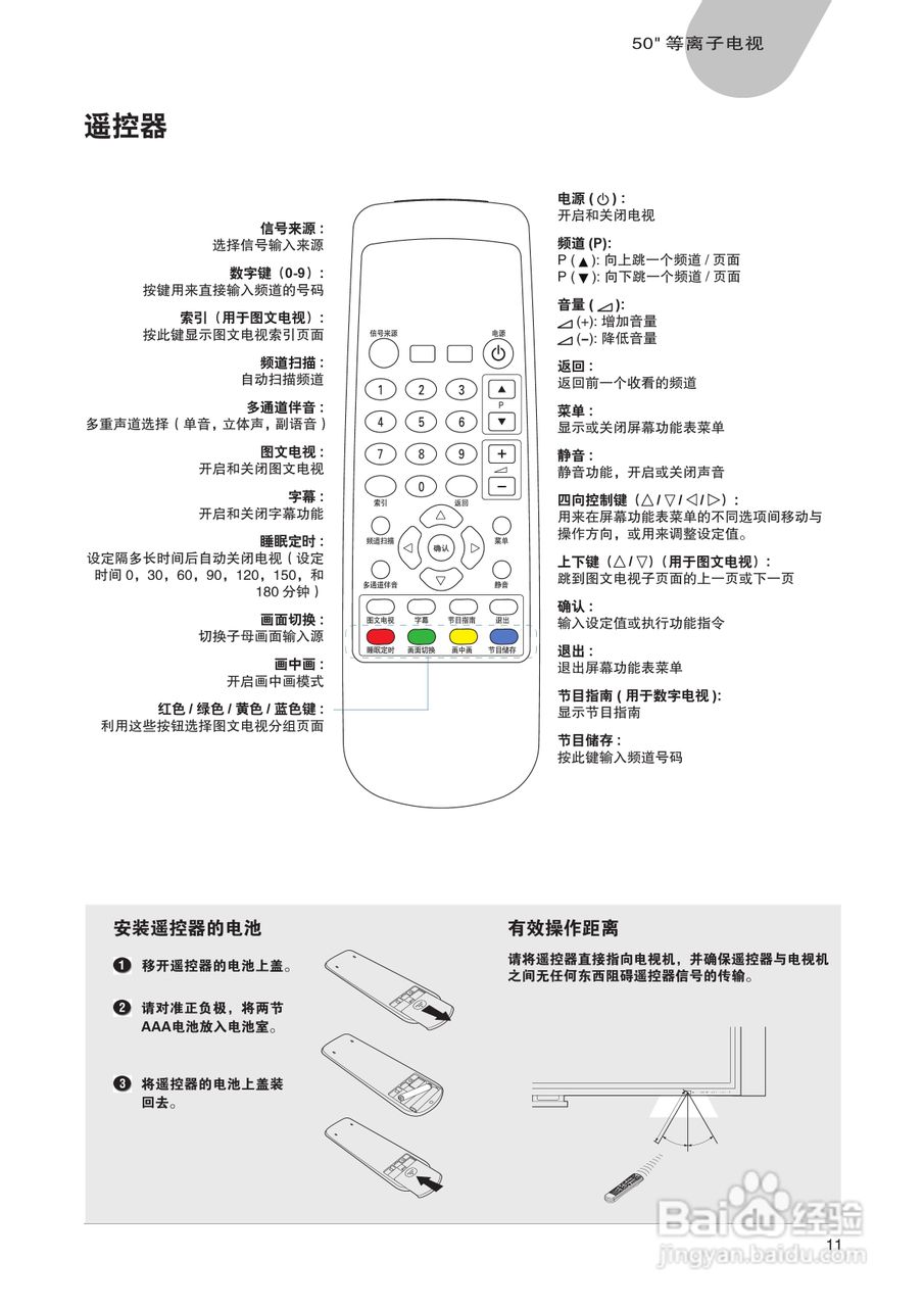 中晶MICROTEK型50寸等离子电视机使用说明书:[2]