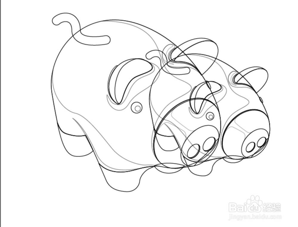 卡通猪头像设计