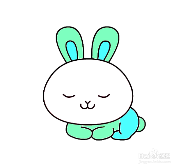 如何画手卡通兔子的简笔画？
