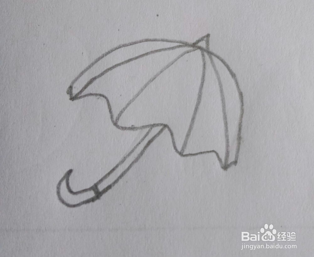 儿童简笔画伞的画法五