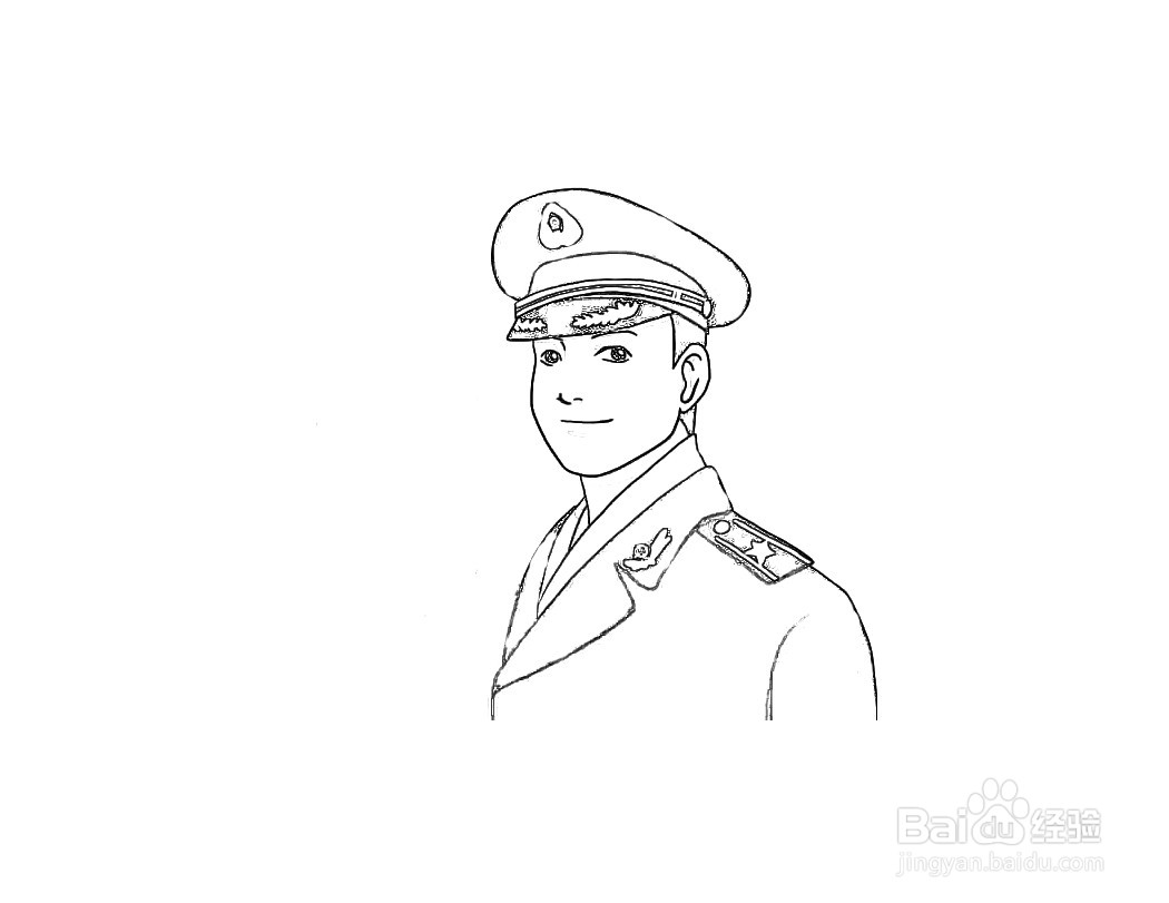 中国武警简笔画