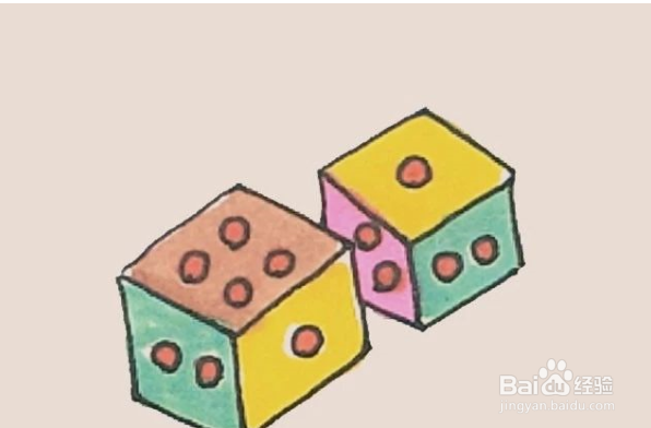 如何画简笔画色子？