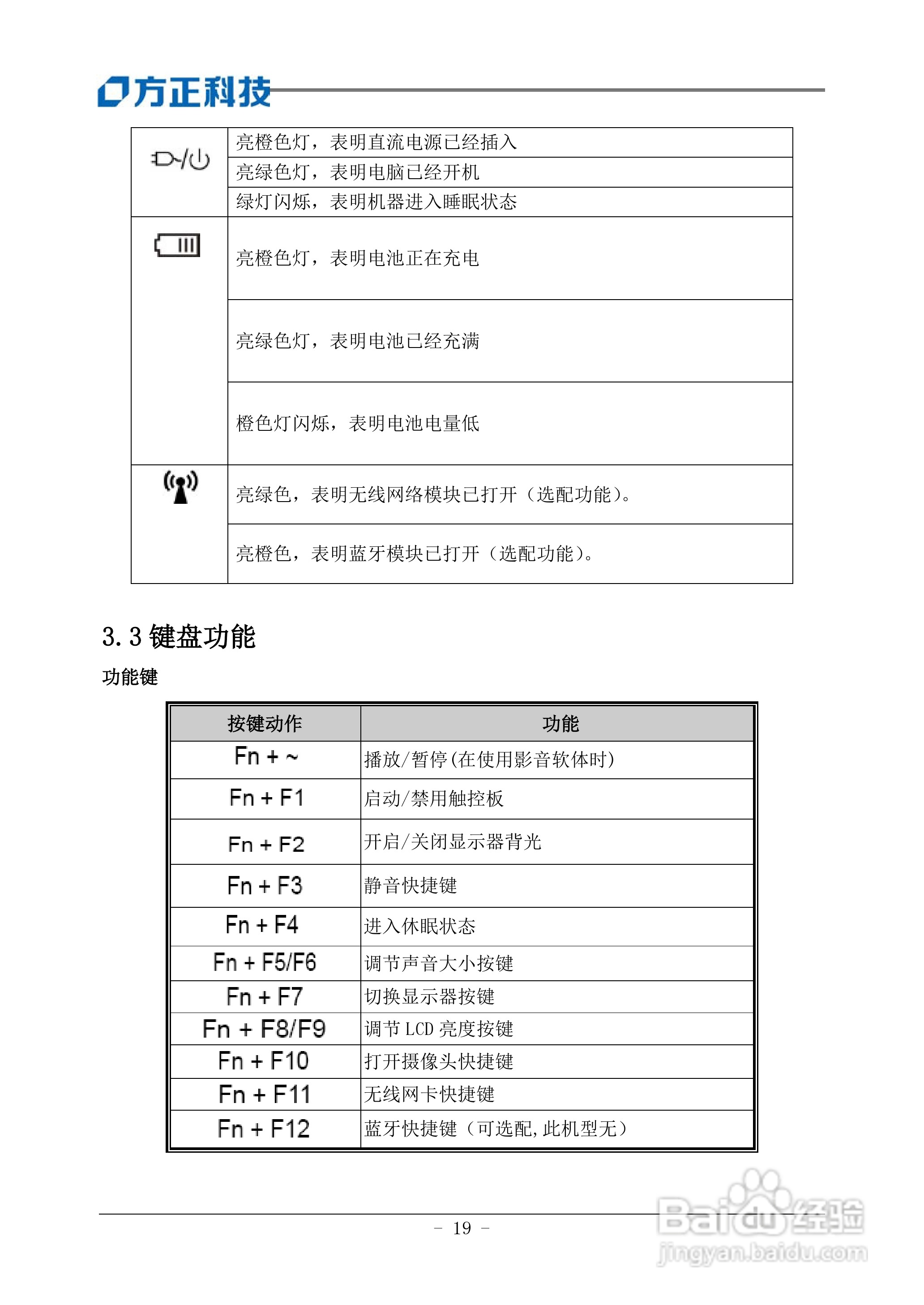 方正S510IG笔记本使用说明书:[3]