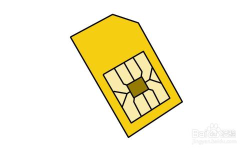 今天教大家画出一张手机卡简笔画.