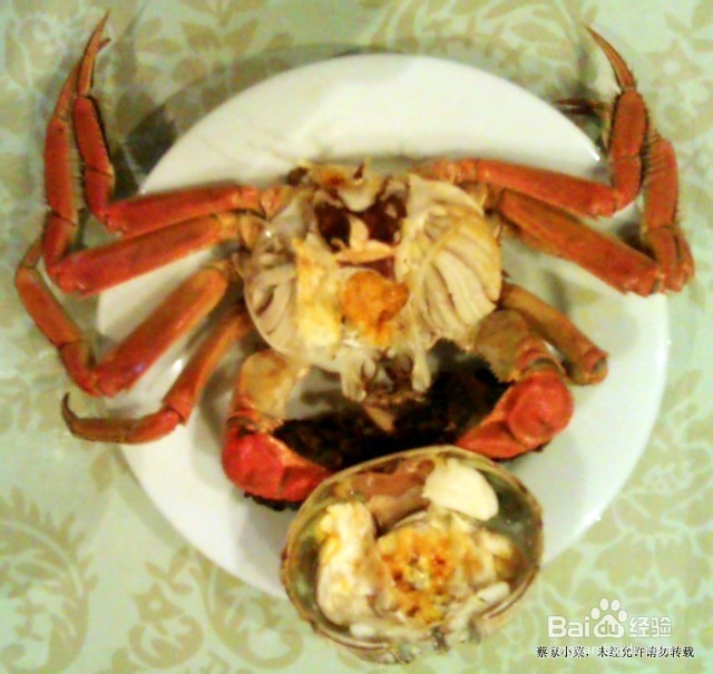 吃蟹的又一种选择――紫苏蒸湖蟹