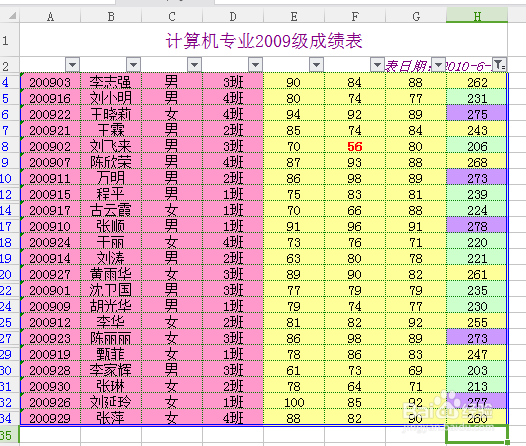 excel表格的筛选工具的应用