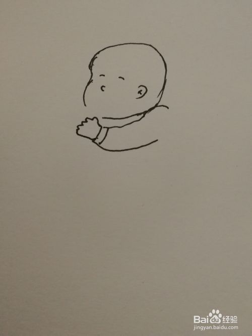如何画一个喝奶的可爱的小孩子