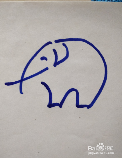 简笔画大象怎么画？