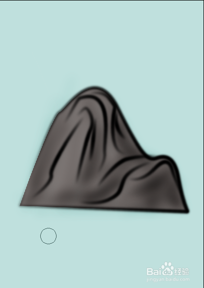 Photoshop 绘中国画系列：[1]中国画之山水石