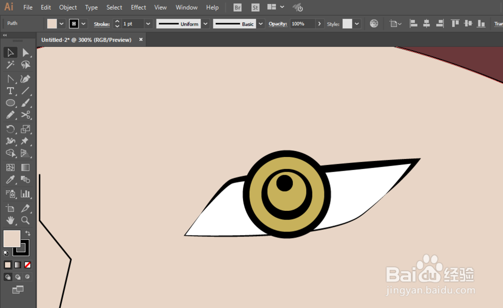 如何用ILLUSTRATOR绘制航海王鹰眼