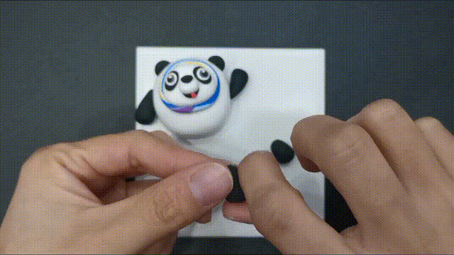 冰墩墩手工作品怎么做