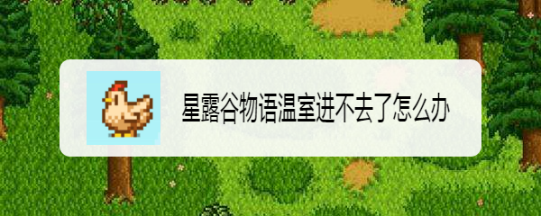 星露谷物语温室进不去了怎么办