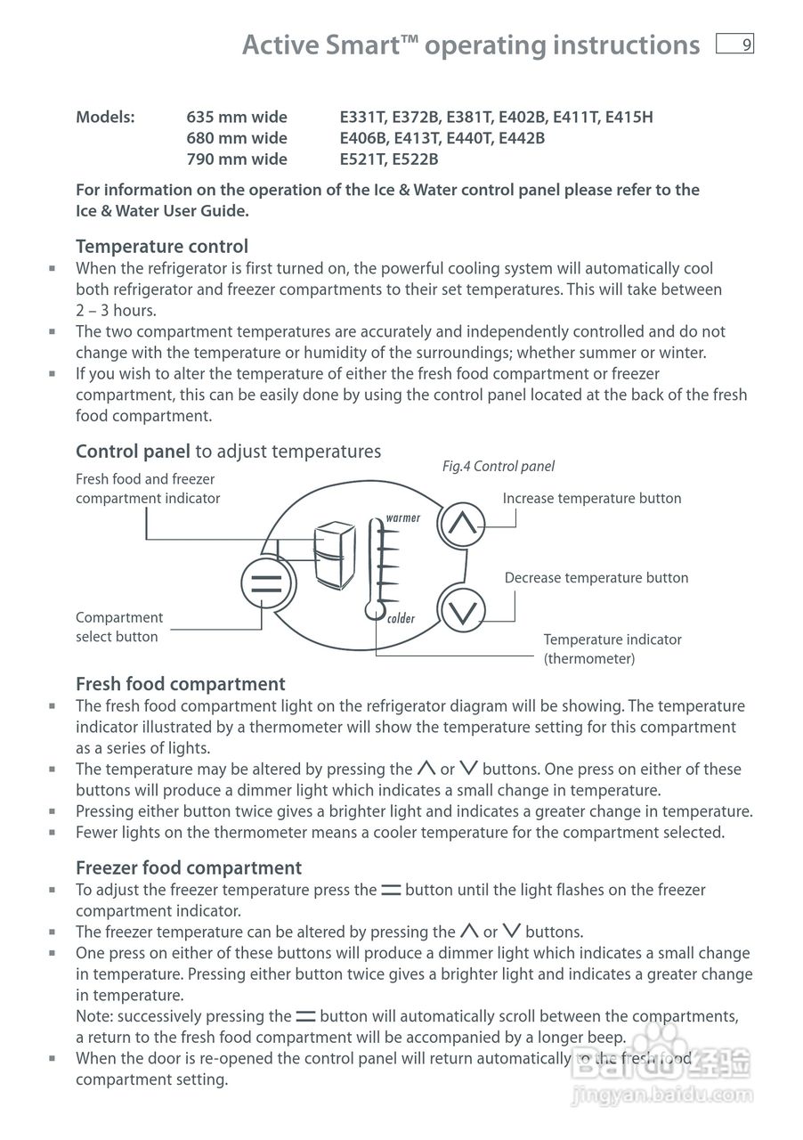 斐雪派克E402BRXFD2冰箱说明书:[2]