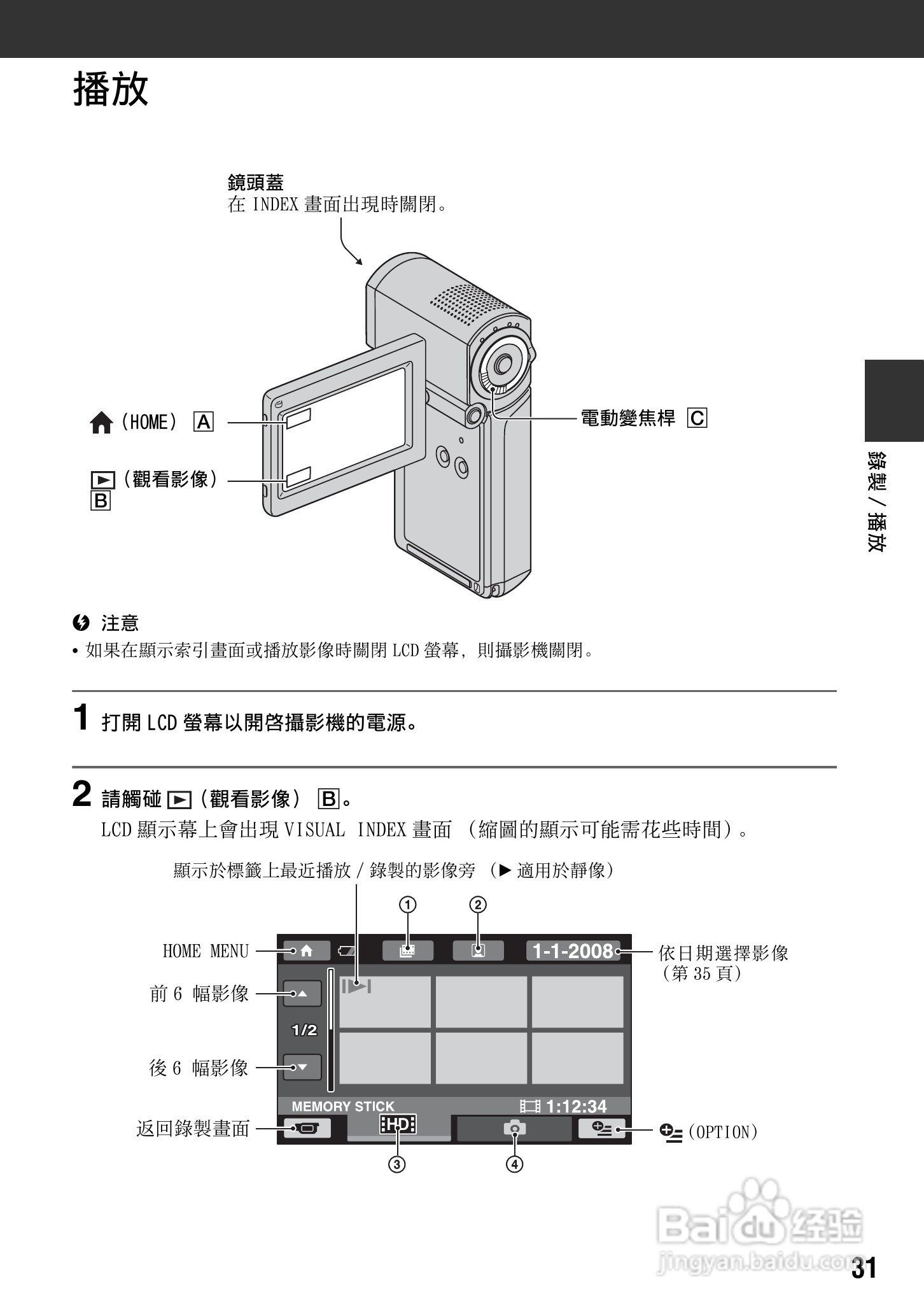 SONY 数位HD投影机 HDR-TG1 使用手册:[4]