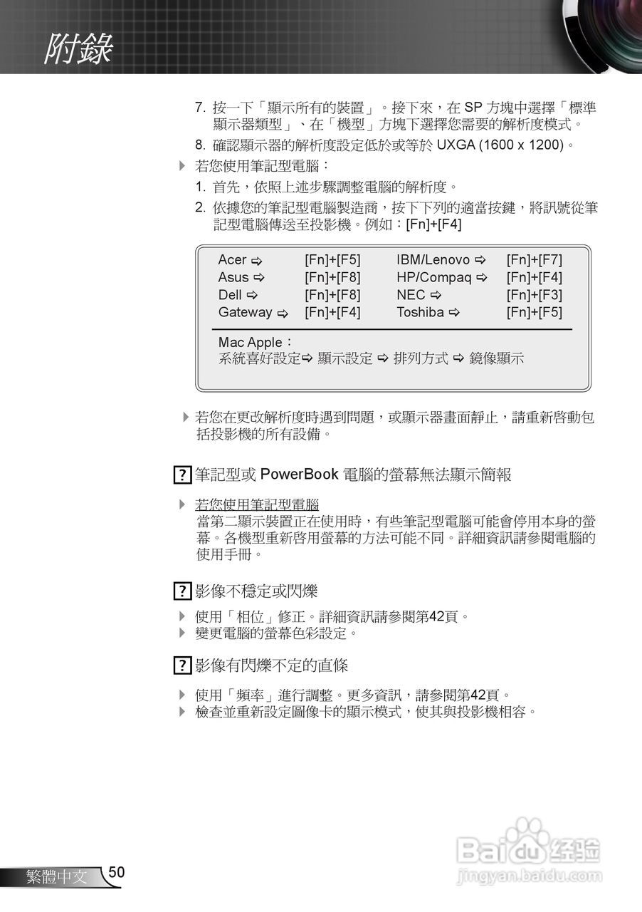 奥图码3DW1投影机使用说明书:[5]