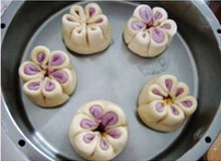 紫薯花朵枣泥包