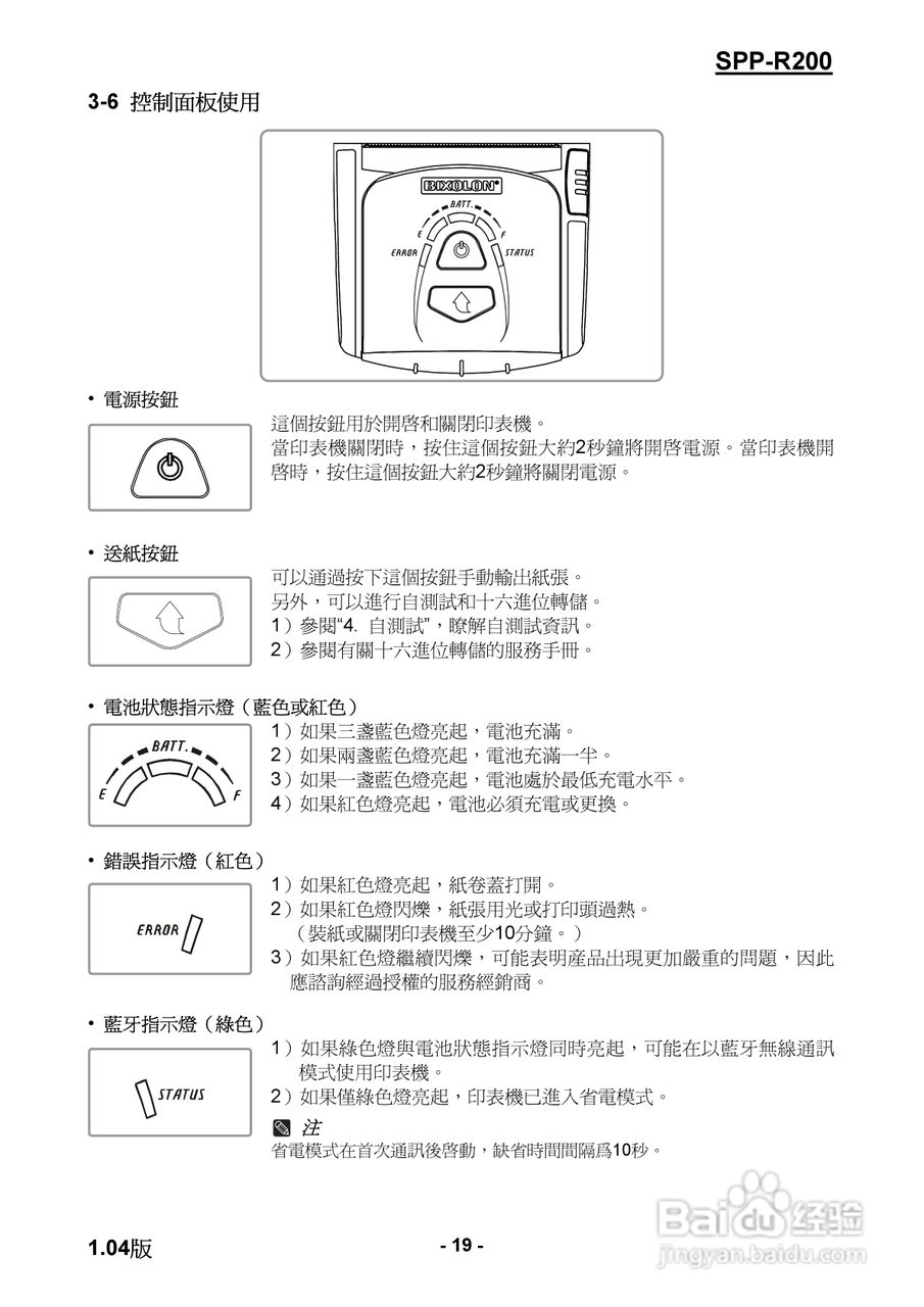 SPP-R200移动印表机说明书:[2]