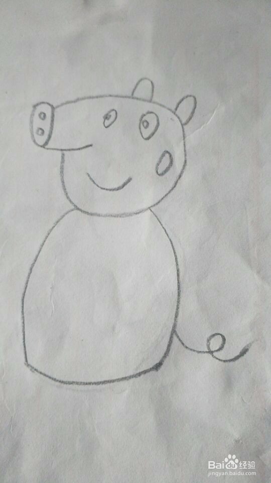 简笔画之小猪佩奇的简单画法