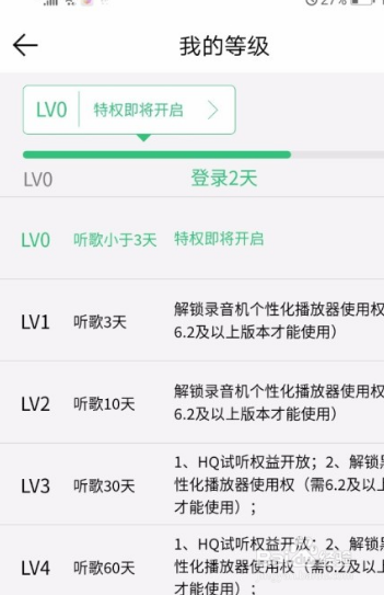 QQ音乐听歌等级如何查看