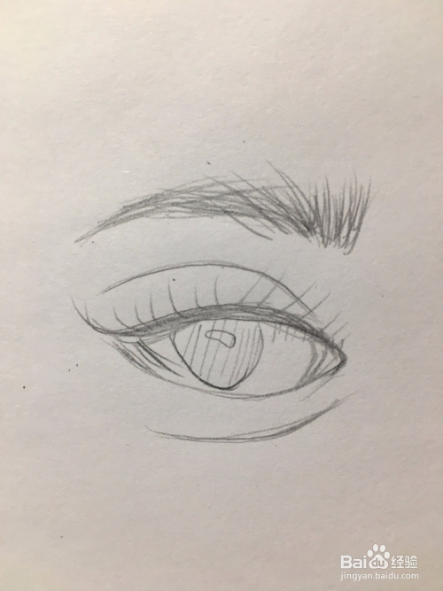 眼睛怎么画 眼睛线描画