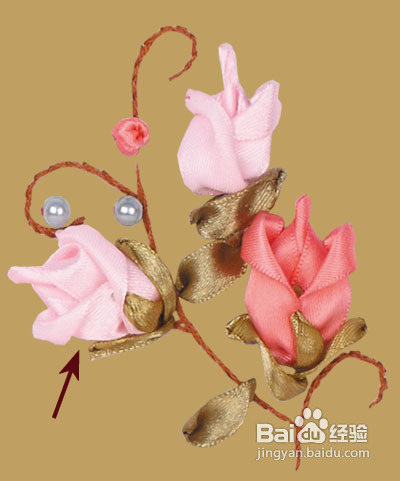 丝带绣“菊叶绣”绣法图解